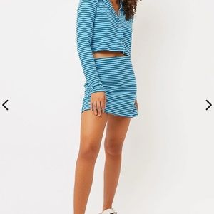 COPY - WINDWARD STRIPED TERRY SKIRT - Positano strip